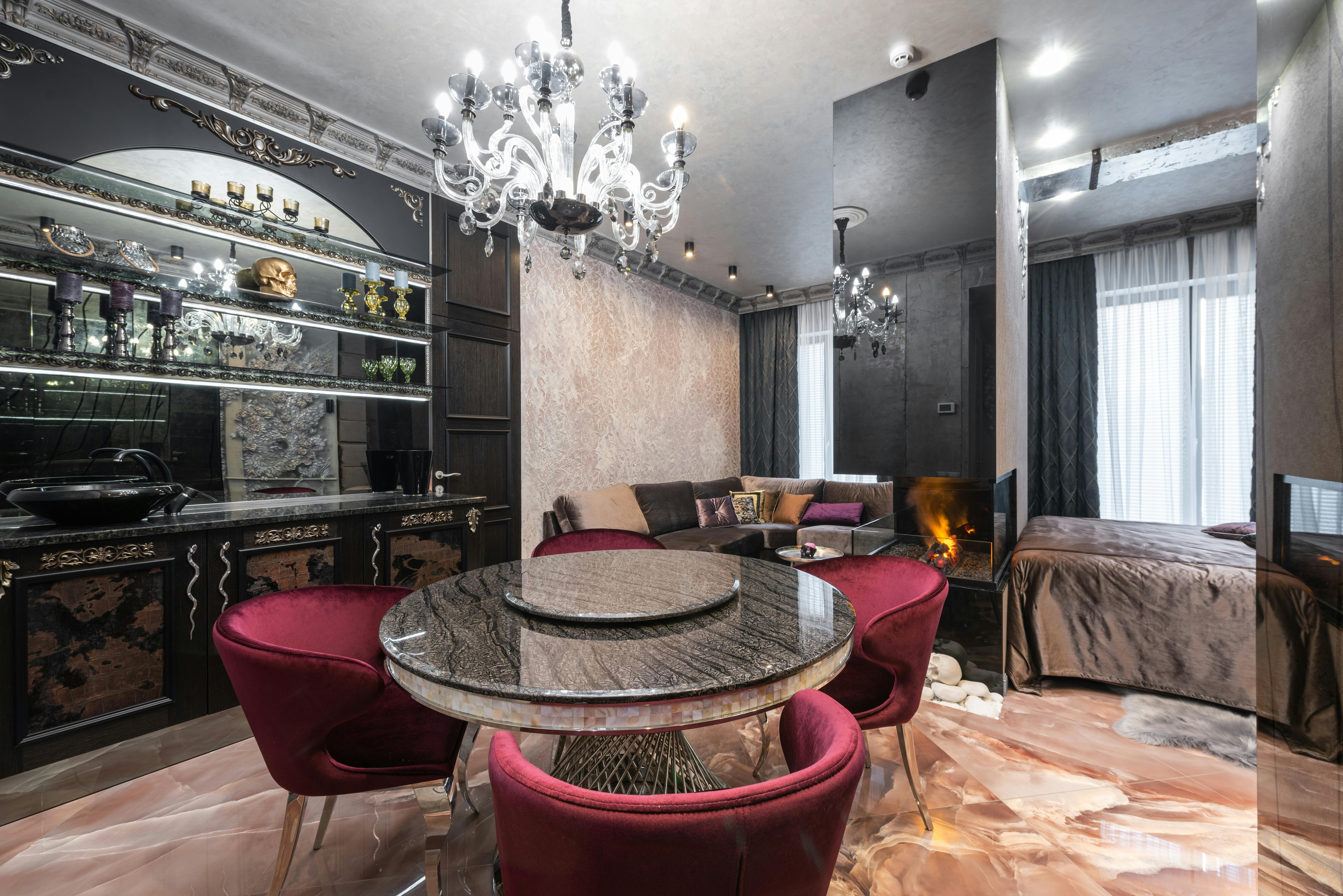 Parlak kuvars (quartz) mutfak tezgahı